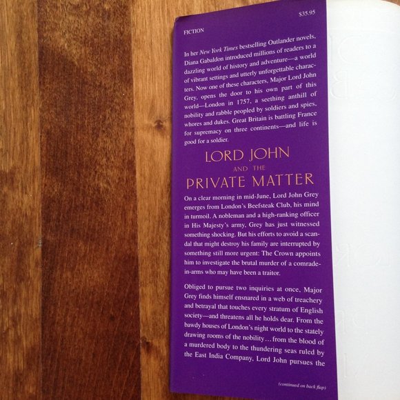 Diana Gabaldon - Lord John and the Private Matter - Picture 3 of 4